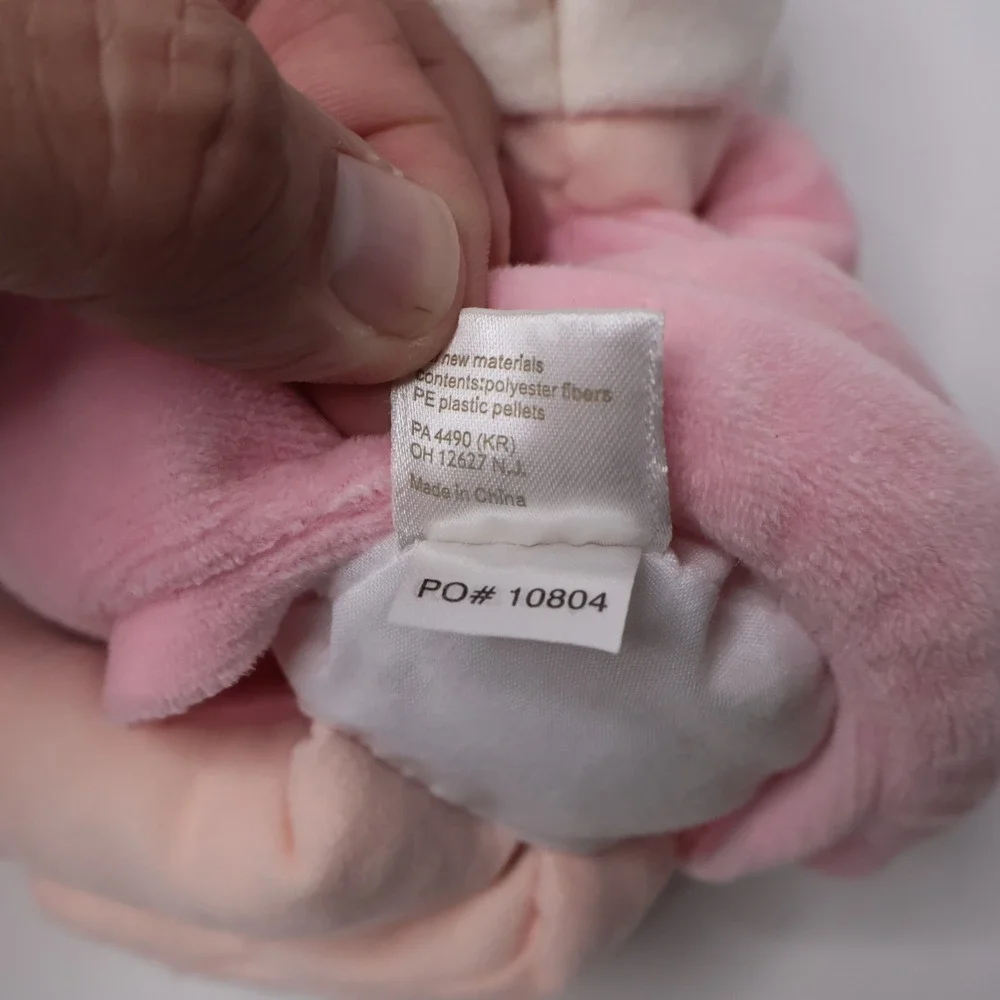 Carters‎ Pink Plush Baby Doll Heart Polka Dot Bow Soft Toy 10